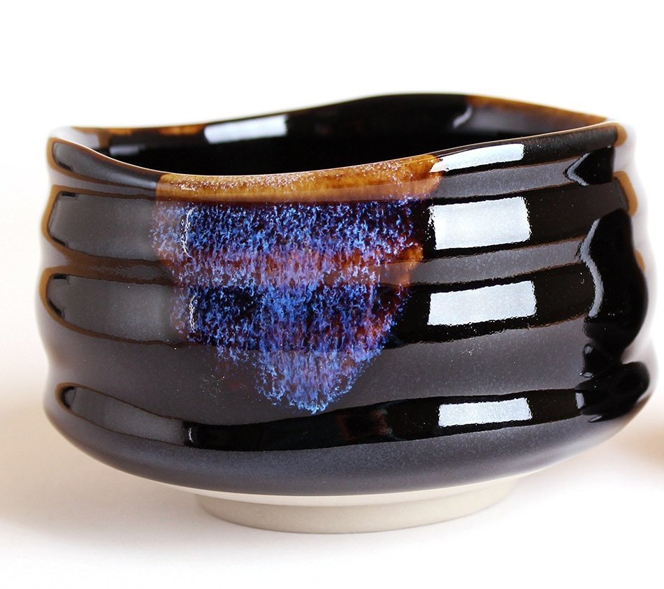 Goodwei Japanese Matcha Ceremonial Tea Bowl 15oz, 4.7 in. (no Whisk Holder, Miyuki) N11