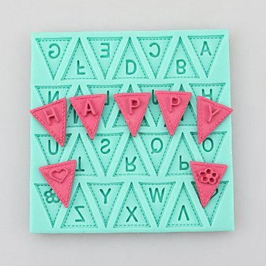 Sher Flag Letter Texture Pad Fondant Cake Molds Chocolate Mould For The Kitchen Baking