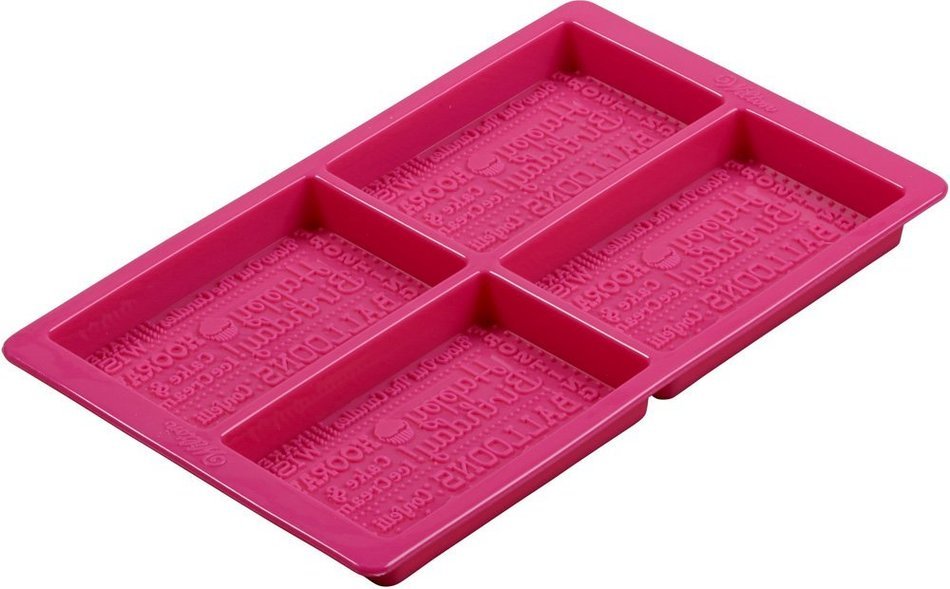 Wilton 2115-0230 Birthday Bark Silicone Candy Mold, Pink N2