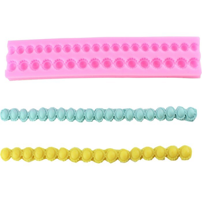 Mujiang Bead Chain Sugarcraft Silicone Fondant Pastry Mold N6