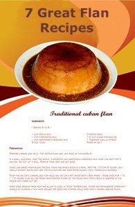 Flan Mold Stainless Steel. 1.5 quart capacity, 7 flans recipes included