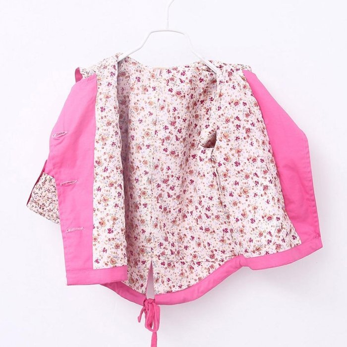 Laimeng, Kid Baby Girls Floral Print Coat Outerwear Windbreaker Baby Jackets Clothes (XL, Hot Pink) N7