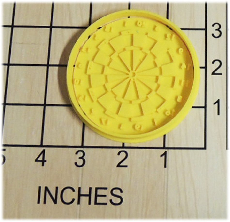 Dart Board Fondant Cookie Cutter and Stamp #1303 N2