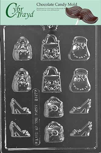 Cybrtrayd D107 Small Purses and Shoes Chocolate Candy Mold with Exclusive Cybrtrayd Copyrighted Chocolate Molding...