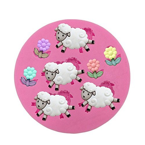 HT BAKEWARE | Sheep and Flowers Silicone Mold