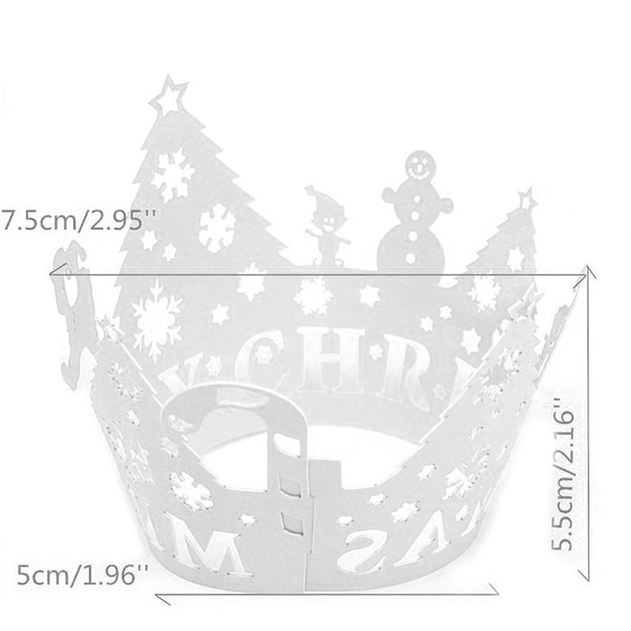 Zerowin 24pcs Christmas Lace Laser Cut Cupcake Wrapper Liner Baking Cup Muffin Case Trays Wedding Birthday Party... N6