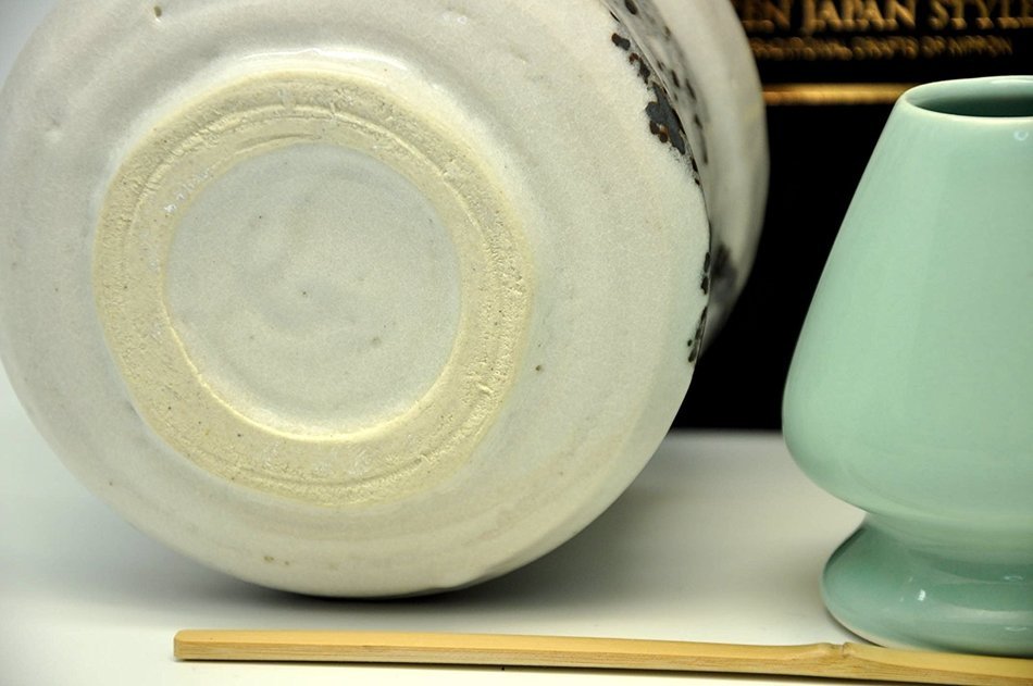 Japanese Mino Yaki ware Matcha Bowl And Tea Ceremony Set Green Tea 11 / 11 / 8.5cm (4.3 / 4.3 / 3.3inch)[7363]