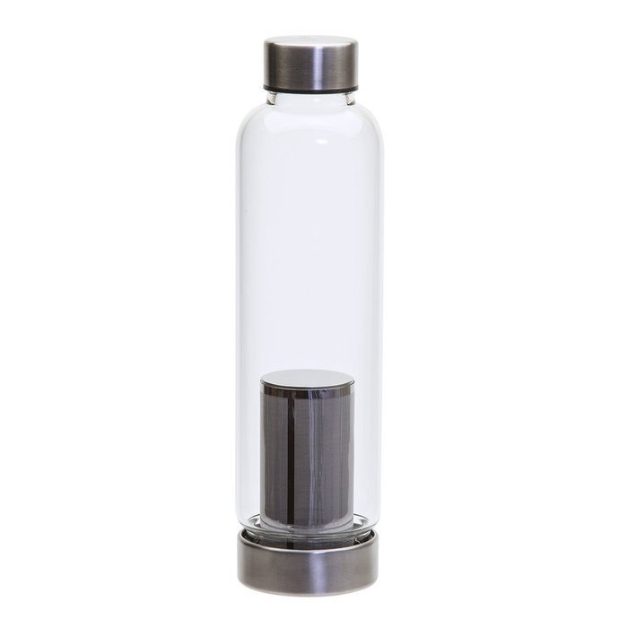 Primula Cold Brew Travel Bottle with Black Insulating Neoprene Sleeve &ndash; Borosilicate Glass and Stainless Steel... N5