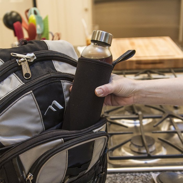 Primula Cold Brew Travel Bottle with Black Insulating Neoprene Sleeve &ndash; Borosilicate Glass and Stainless Steel... N6