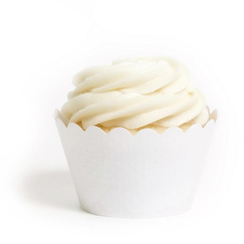 Dress My Cupcake Standard White Cupcake Wrappers, Set of 12