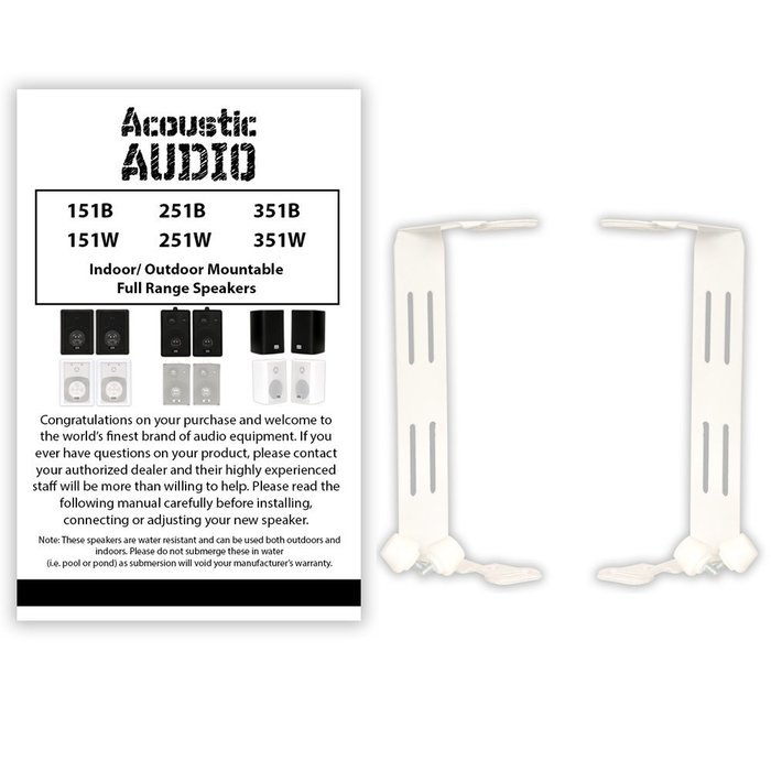 Acoustic Audio 251W Indoor/Outdoor Speakers (White, 2) N3