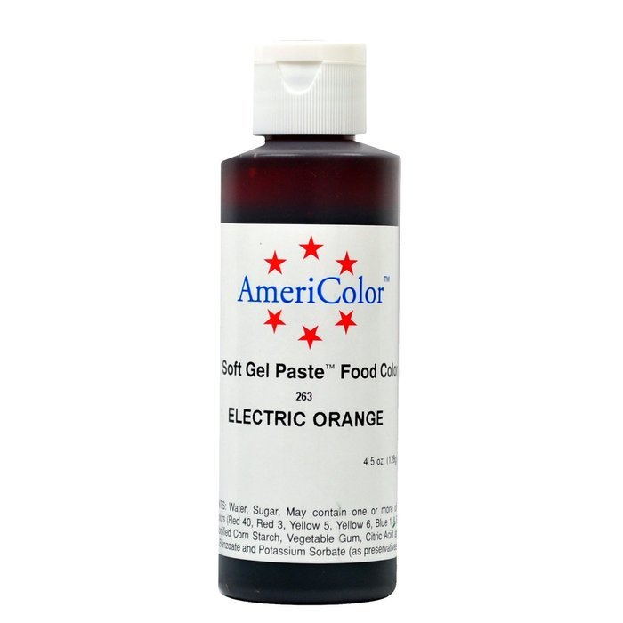 Americolor 4.5 Oz Electric Orange Soft Gel Paste