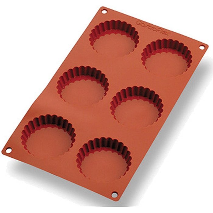 Matfer Bourgeat Gastro Flex Fluted Tart Mold, Red N2