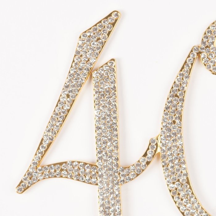 40 & Fabulous Cake Topper for 40th Birthday Silver Metal Party Decoration Ideas (40 and Fabulous Silver) N15