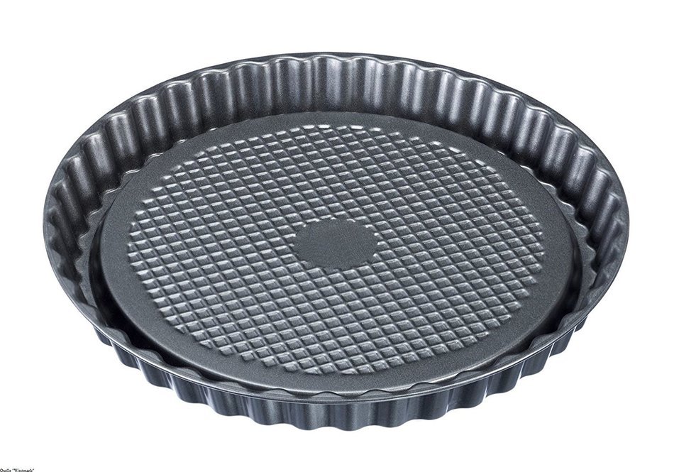 Westmark 32942270 Fruit Tart Tin Nonstick Coated Perfect for Cakes & Pies, 11", Gray