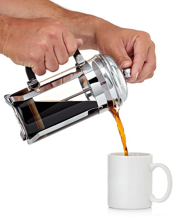 JavaPresse French Press Coffee Maker &ndash; Serves Cold Brew, Tea, & More &ndash; Reinforced Glass Carafe 34 oz N6