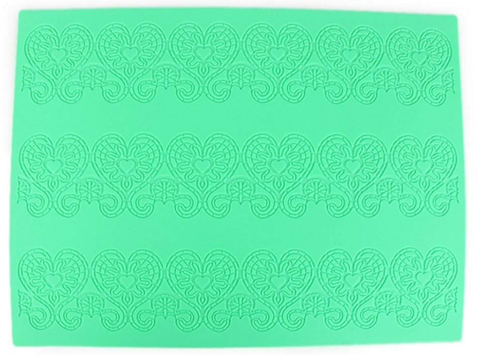 Lesirit Printing Pattern Silicone Fondant Cake Lace Embossed Mold Mat (Leaves) N4