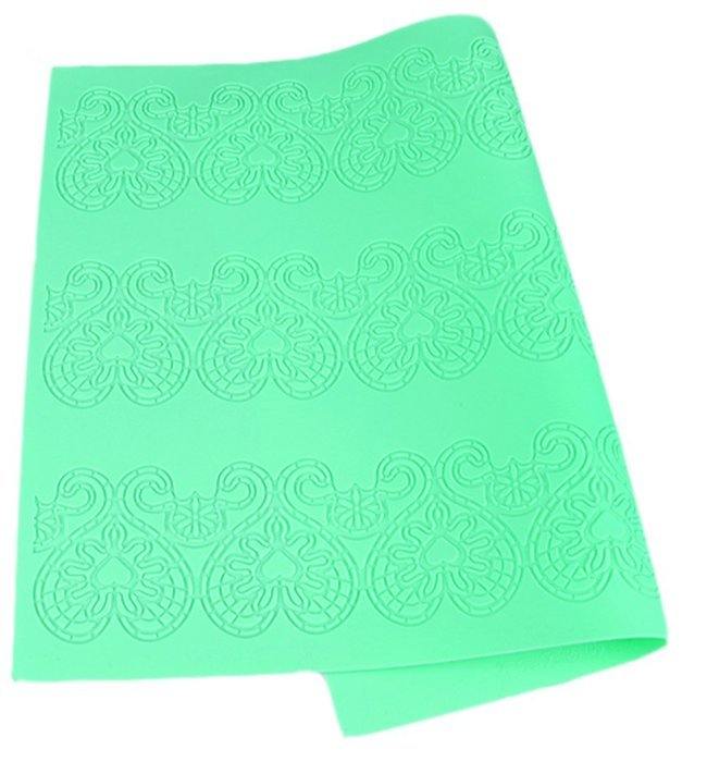 Lesirit Printing Pattern Silicone Fondant Cake Lace Embossed Mold Mat (Leaves) N5