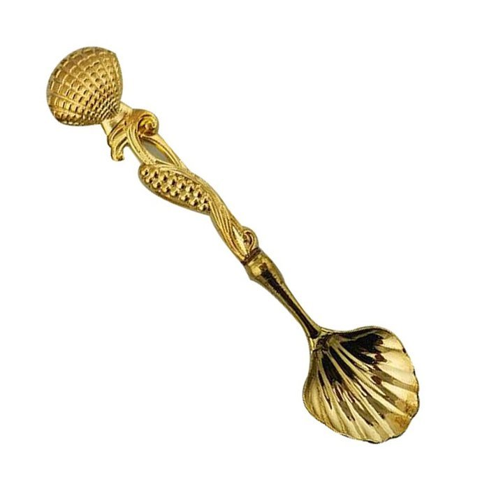 Retro Creative Coffee Scoops Stirring Spoon Sugar Spoon Tea Spoon with Fruit Fork Set of 6 (Silver) N18