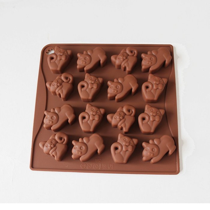 X-Haibei Cute Cat Kittens Chocolate Candy Soap Jello Silicone Mold Baby Shower Favor