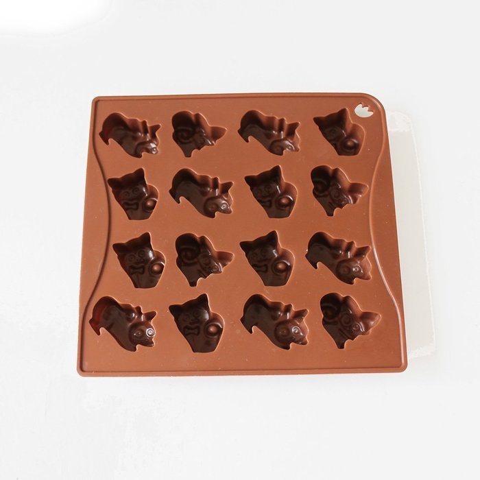 X-Haibei Cute Cat Kittens Chocolate Candy Soap Jello Silicone Mold Baby Shower Favor N2