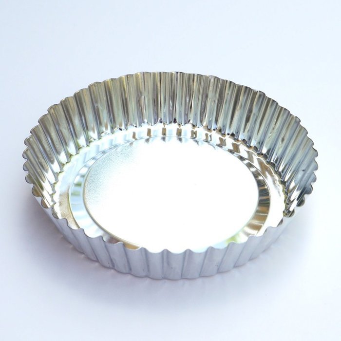 Tart Pan by Vanika, Pack of 4, Heavy Duty Tinned Steel Quiche Pans, Excellent Heat Conduction for Uniform Baking... N3