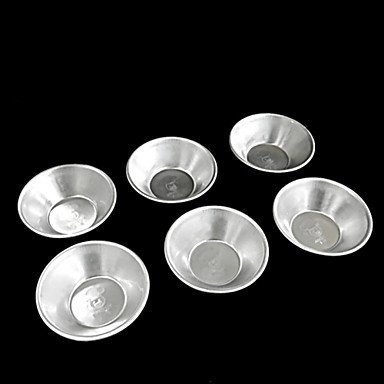 Sher 6pcs Aluminum Cupcake Cookie Pudding Egg Tart Mold Mould Makers Cake Die Baking Tools N3