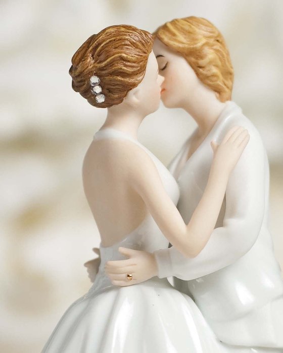Romance Gay Lesbian Wedding Cake Topper