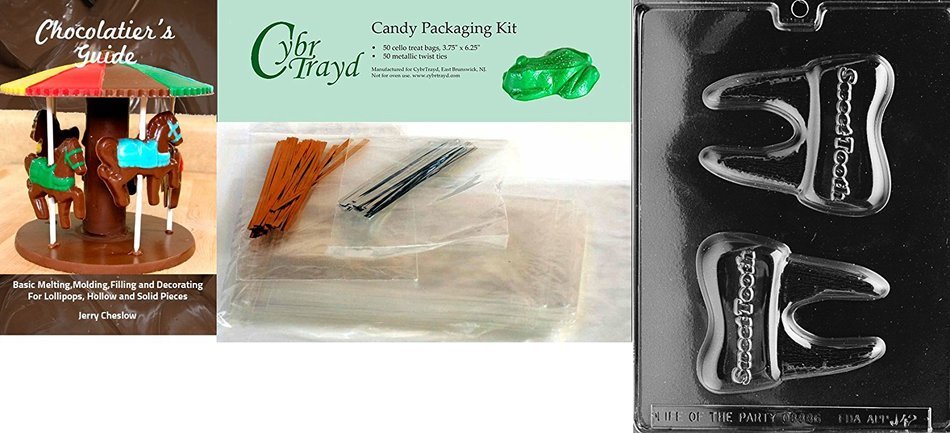 Cybrtrayd J042 Sweet Tooth Chocolate Candy Mold with Exclusive Cybrtrayd Copyrighted Chocolate Molding Instructions N2