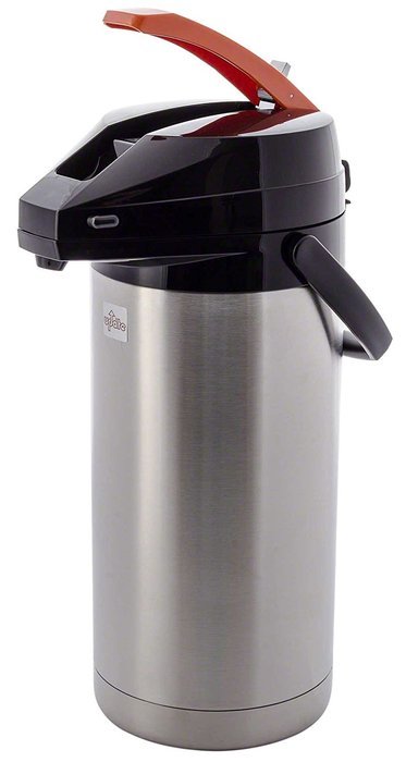 Update International (FLSV-30/OR/BT) 3 L Stainless Steel Decaf Airpot w/Orange Lever Top