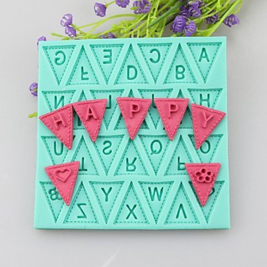 Sher Flag Letter Texture Pad Fondant Cake Molds Chocolate Mould For The Kitchen Baking N2