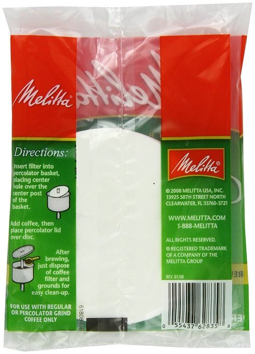 Melitta Coffee Filters for Percolators, White Wrap Around, 40-Count Filters (Pack of 12) N2