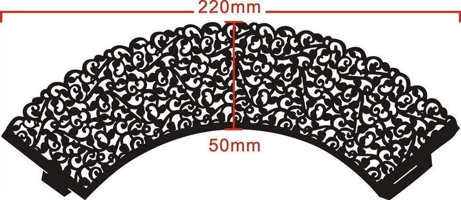 Sorive &reg; Pack of 120 Black Cupcake Wrappers Filigree Artistic Bake Cake Paper Cups Little Vine Lace Laser Cut... N6