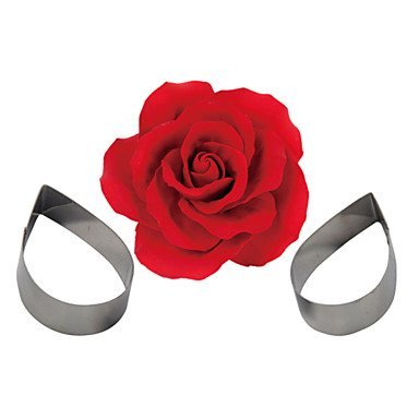 Sher FOUR-C Stainless Steel Rose Flower Cutter Fondant Sugar Craft Cupcake Mold Baking Accessories Cookie Decorating... N4