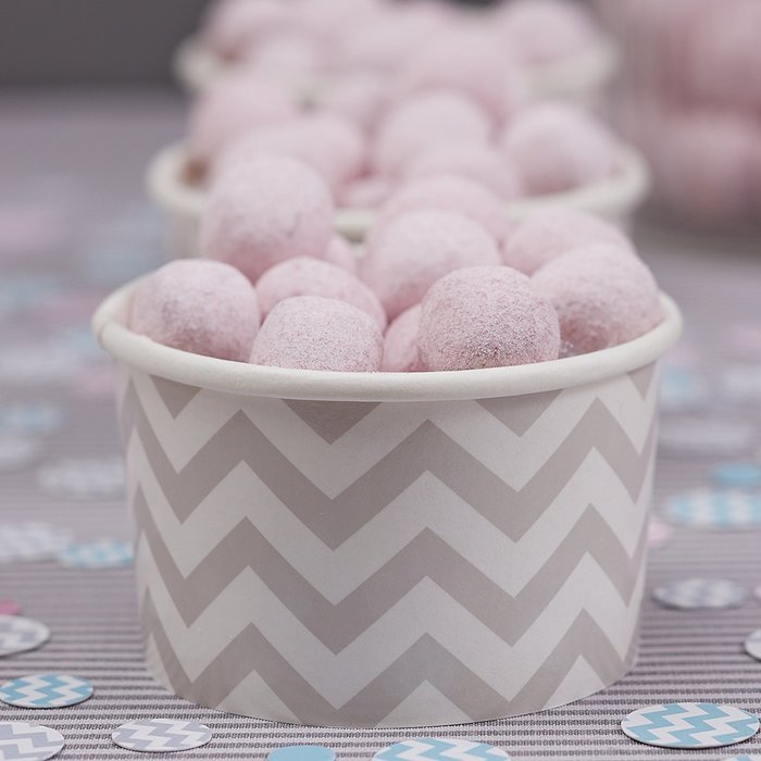 Ginger Ray Chevron Divine Treat/Ice Cream Party Tub Bowls, Mixed N3