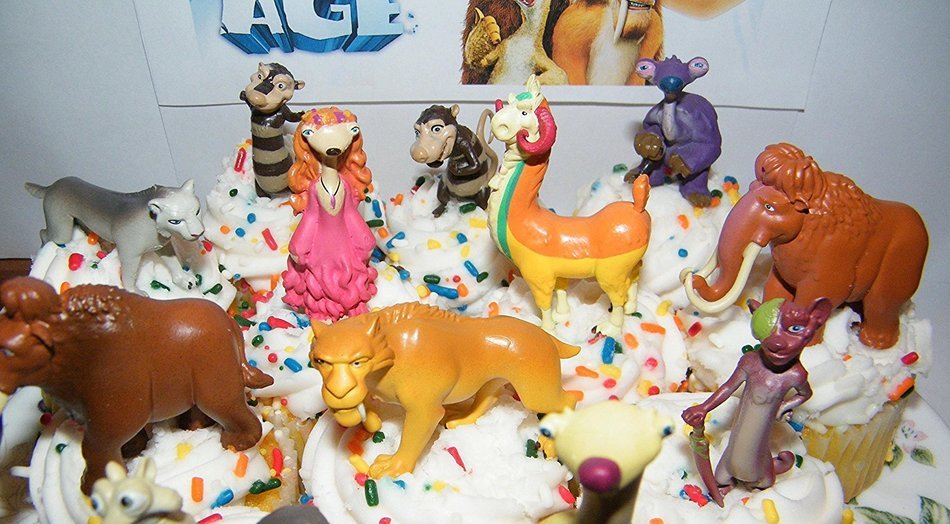 Ice Age Movies Deluxe Cake Toppers Cupcake Decorations Set of 13 Figures with Manny, Scat, Diego, Sid, Granny,... N4