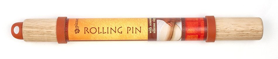 Pizzacraft PC0412 Wood Rolling Pin with Silicone Dough Rings N2
