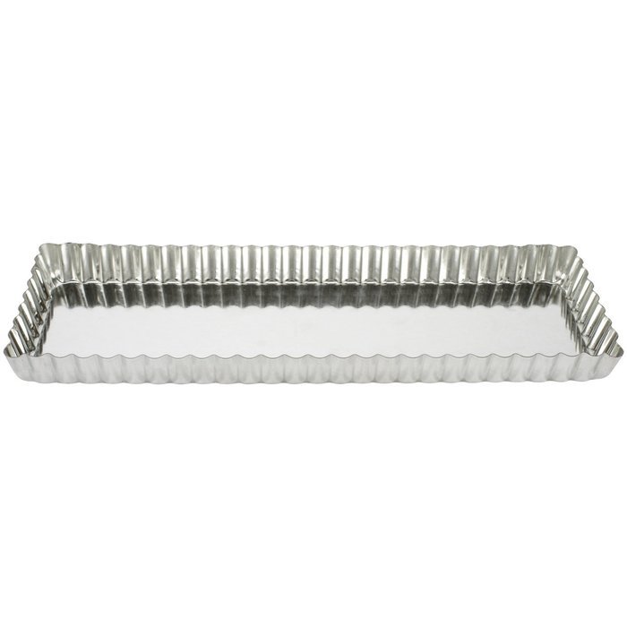 Gobel Tinned-Steel Rectangular Tart Pan 125410 , 14" x 4", 14"x4.5"