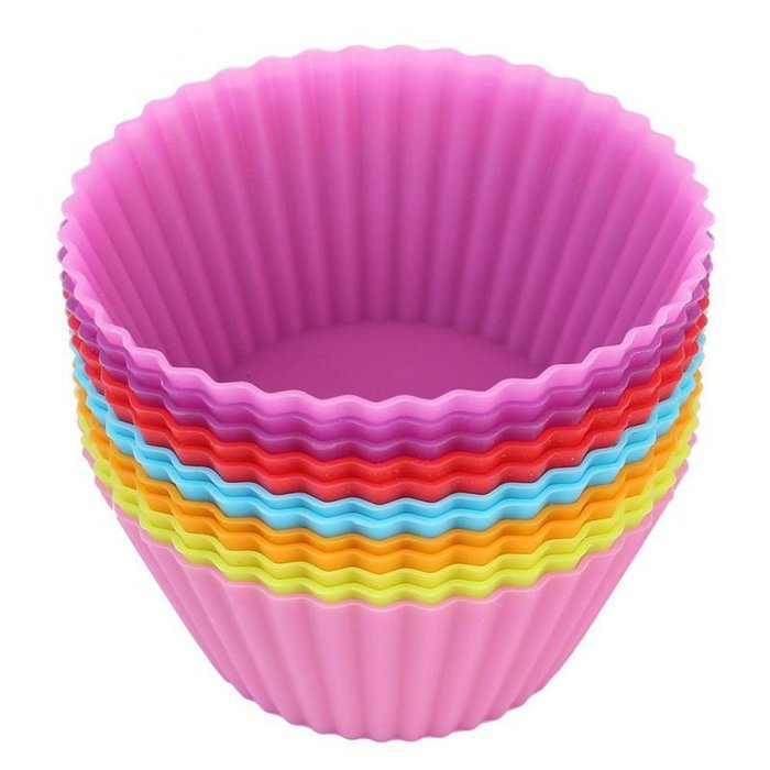 Fans 12pcs Soft Silicone Baking Cups Cupcake Bakeware Liners Case Molds for Muffin Chocolate Cake N2
