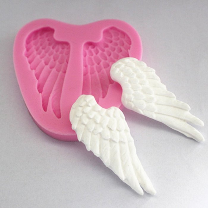 C-Pioneer Lovely Silicone Fairy Wings Baker Sugar Embossing Craft Mould Maker Pastry Tool N4