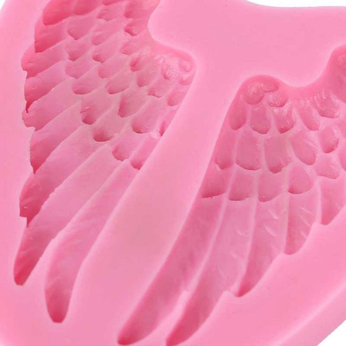 C-Pioneer Lovely Silicone Fairy Wings Baker Sugar Embossing Craft Mould Maker Pastry Tool N6