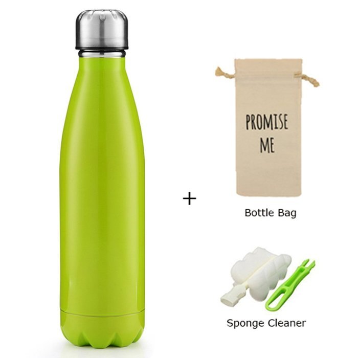 Super Modern Vacuum Insulated 17oz Wave Bottle - Double Walled Stainless Steel Water Thermos - Cola Style Hydro... N11