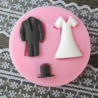 Y&XL&H Clothes Bake Fondant cake mold,L7cmW7cmH1cm
