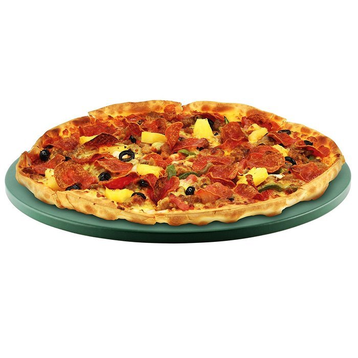 Best New Ceramic Pizza Stone 13" Round with Magnetic Stick Mom Dad Uncle Aunt Grandma Grandpa Men Women Summer... N4