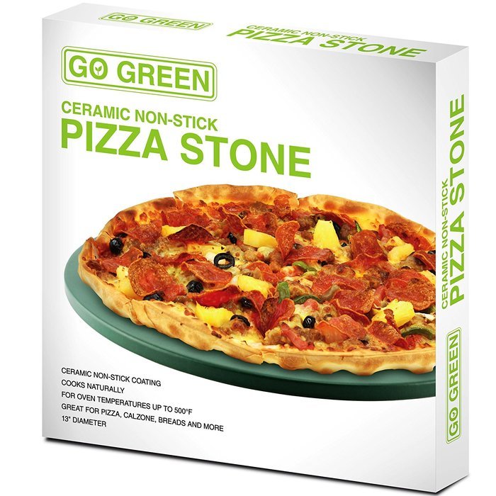 Best New Ceramic Pizza Stone 13" Round with Magnetic Stick Mom Dad Uncle Aunt Grandma Grandpa Men Women Summer... N5