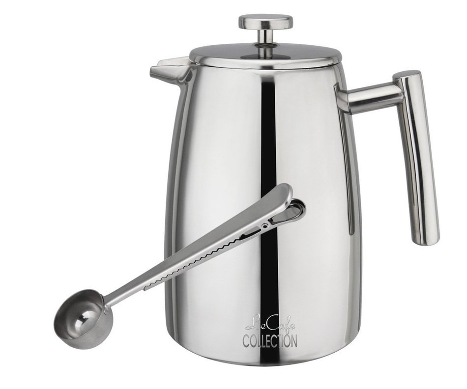 Lecafe Collection Stainless Steel French Press Coffee And Tea Maker Plunger Press Pot Double 8232