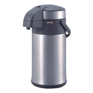 Tiger Coffee, Tea, Stainless Steel Vacuum Pump Jug (3 liters, 18/10 Steel) N2