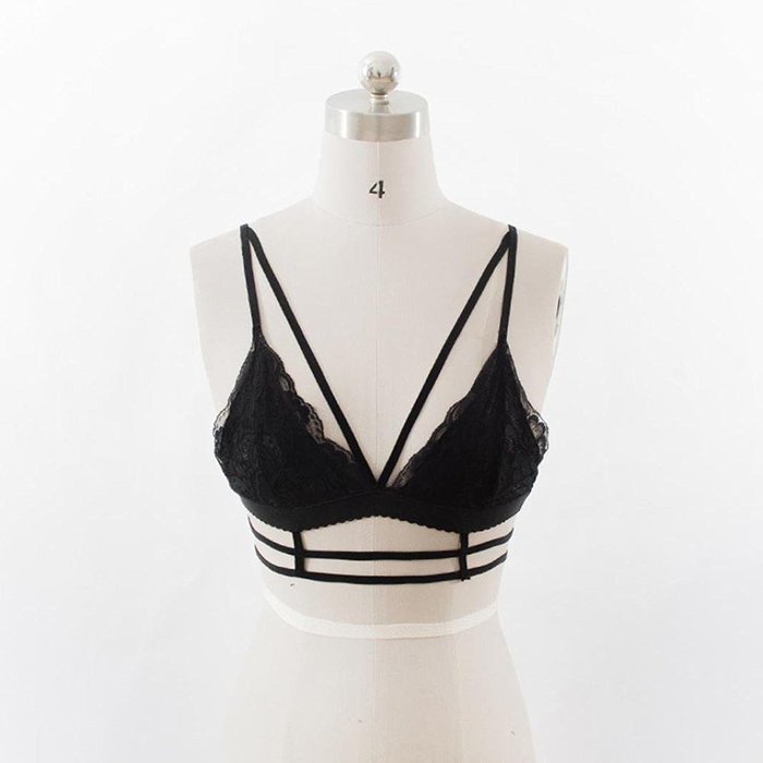 PHOTNO Women Lace Floral Bralette Bralet Bra Bustier Crop Top Cami Unpadded Tank N37