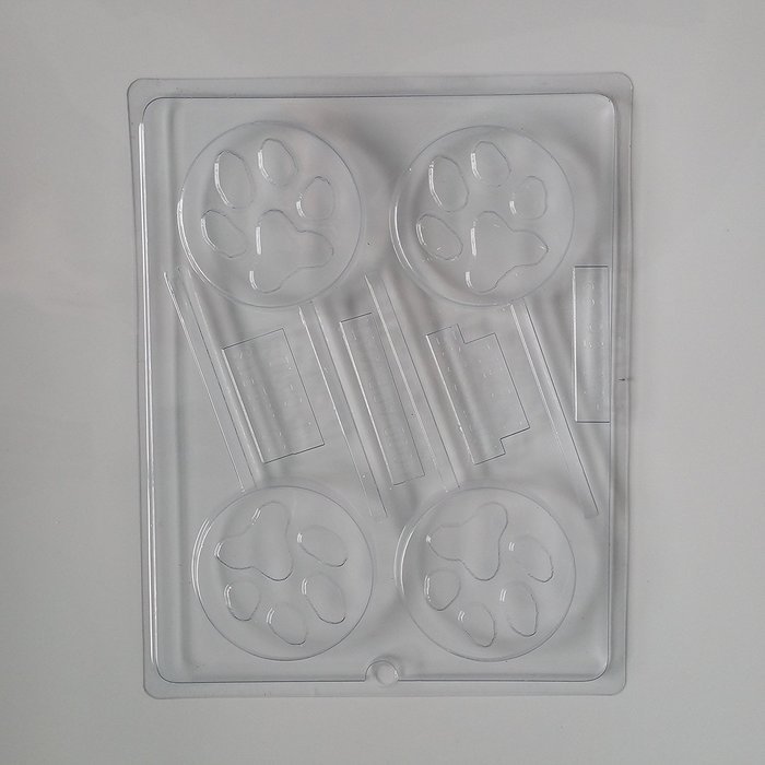 Paw print on round AO005 All Occasion Chocolate Candy Mold N4