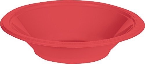 Creative Converting Touch of Color 20 Count Plastic Bowl, 12 oz, School Bus Yellow N3